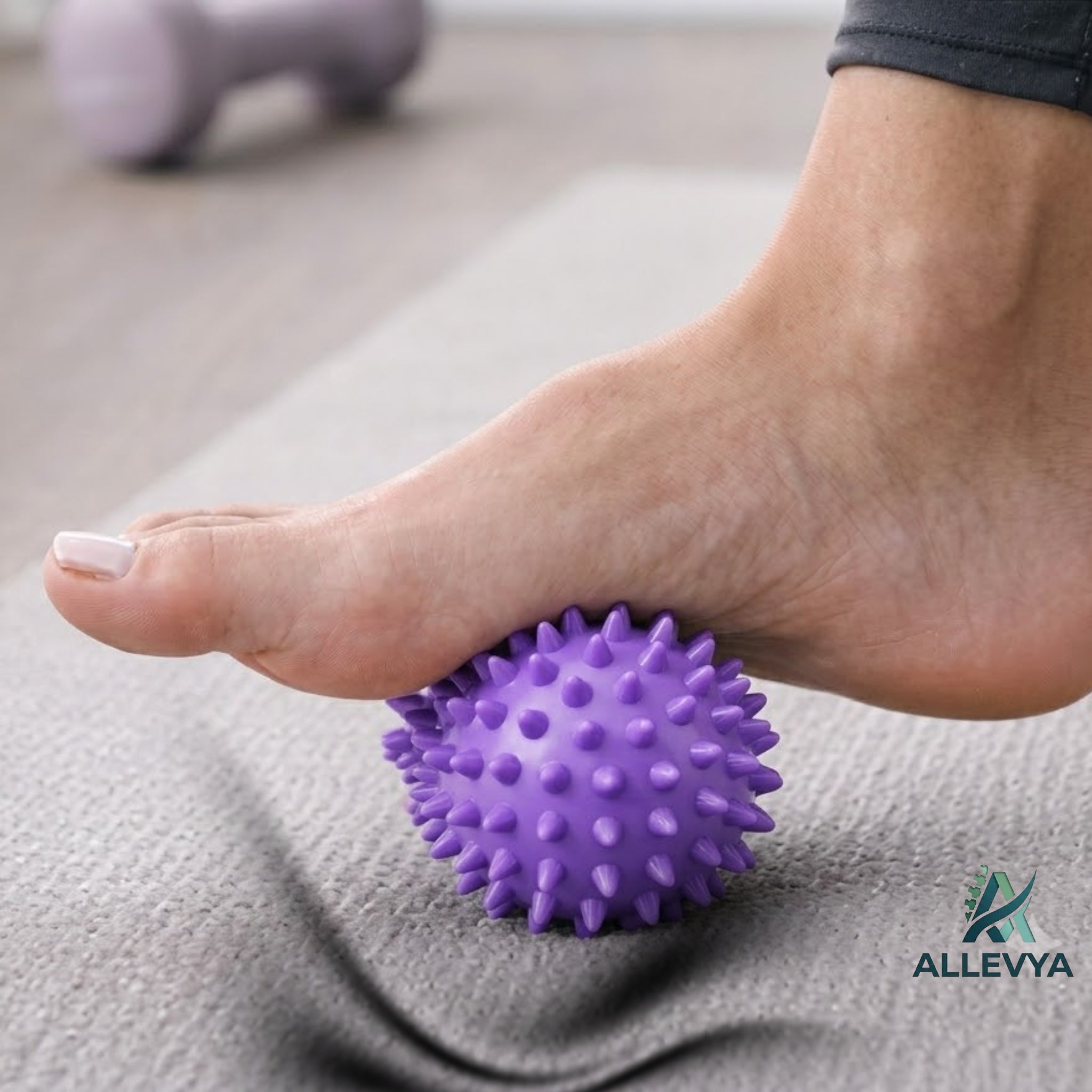 Professional Physio Massage Roller with Spiky Trigger Point Texturing – One Size (Black, Blue or Purple)