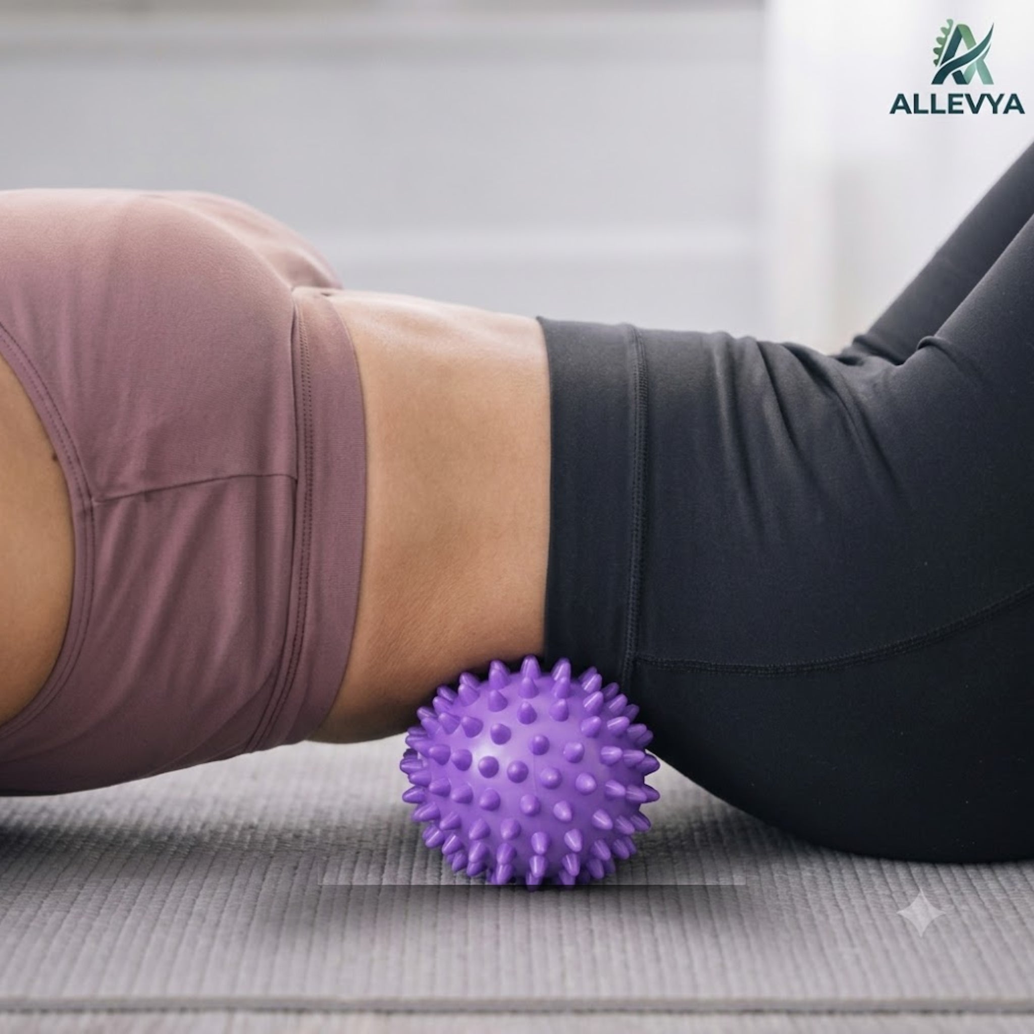Professional Physio Massage Roller with Spiky Trigger Point Texturing – One Size (Black, Blue or Purple)