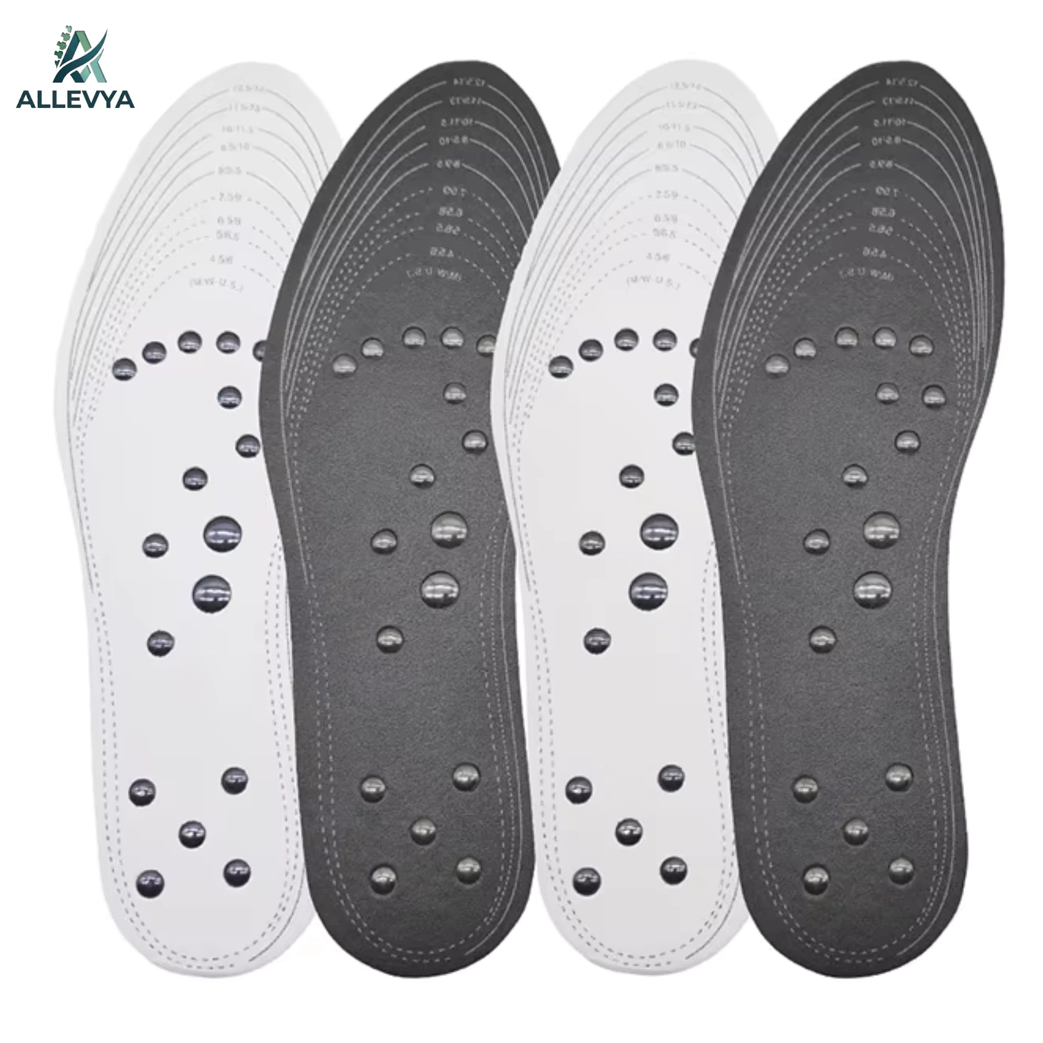 Magnetic Therapy Insoles with 18 Magnets – Acupressure & Weight Loss Reflexology Memory Foam Insoles, Unisex One Size
